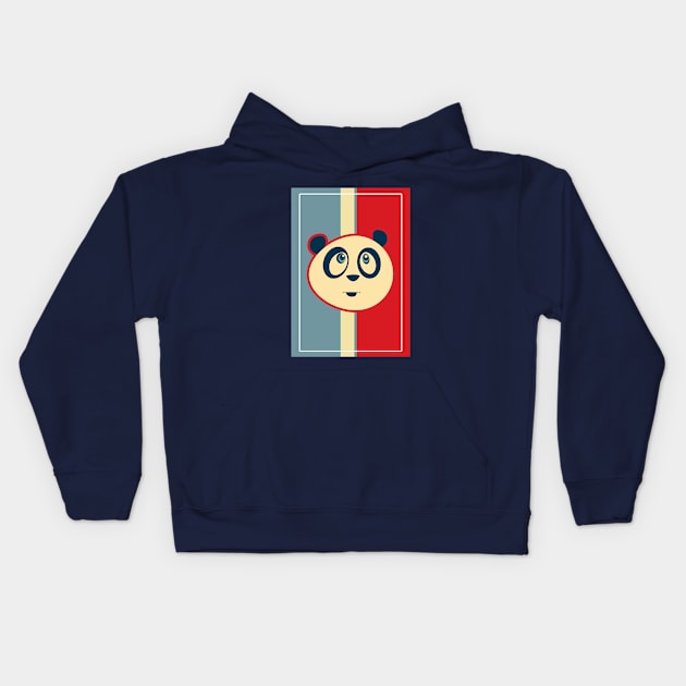 Panda Retro 3 Kids Hoodie by adamzworld